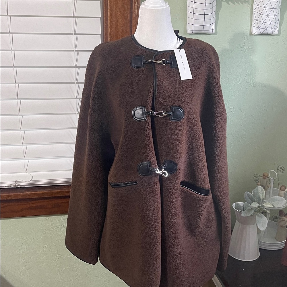 Rebecca Minkoff Brown Toggle Cape Coat - Picture 2 of 10